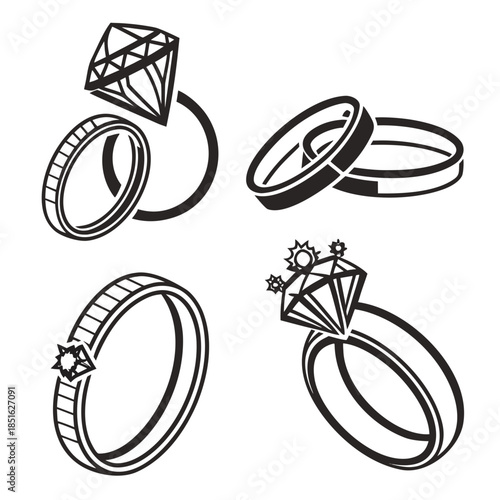 Collection of wedding rings