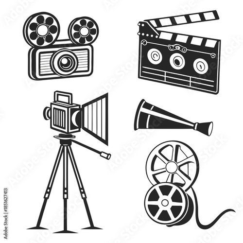 Classic film production icons