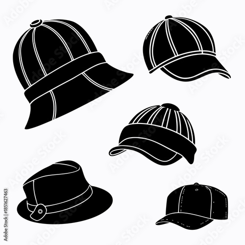 Collection of silhouette hats