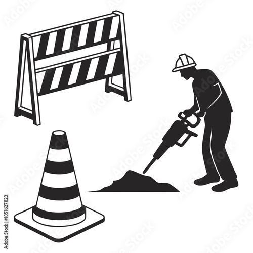 Construction worker at work