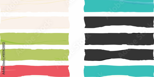 Abstract background with torn paper strips in various vibrant colors