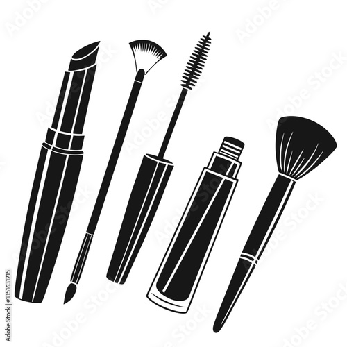 Makeup tools illustration