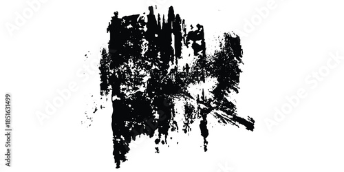 Abstract design with bundle of different ink brush strokes .Paintbrush set template. Grunge brushes collection. Brush stroke paint border in ,Dirty textures of banners, boxes, frames, Painted texture