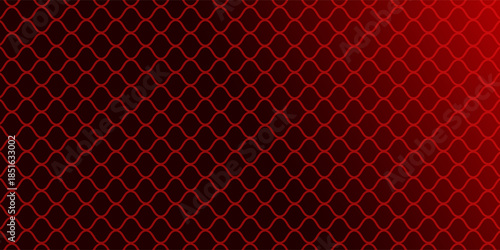 Seamless Fishing Net Pattern of Pseudo Irregular Mesh Cells of Red Color. Eps 10