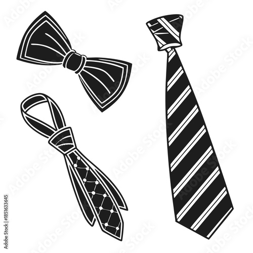 Assorted neckwear illustration