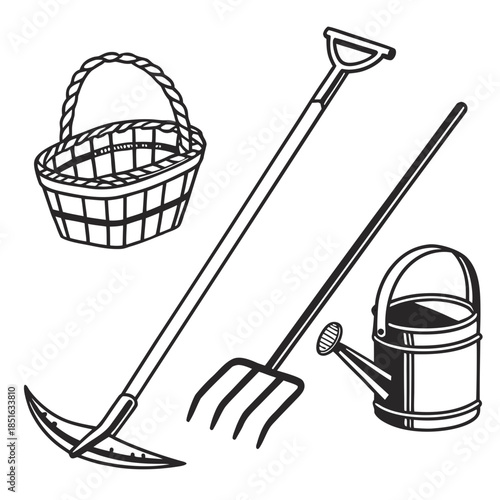 Garden tools illustration