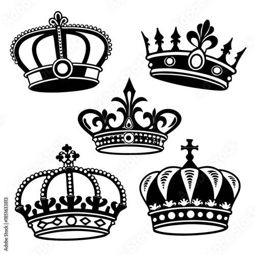 Collection of royal crowns