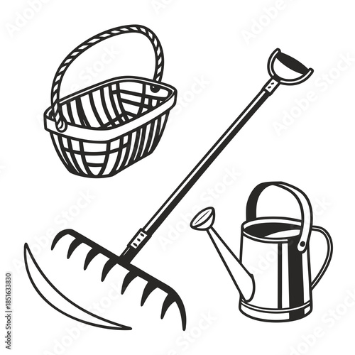 Garden tools illustration