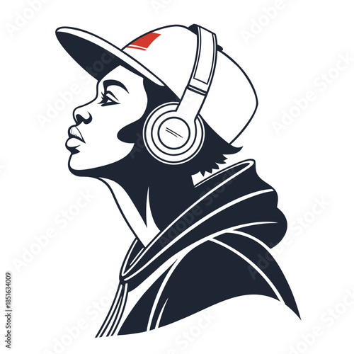 Young woman listening to music