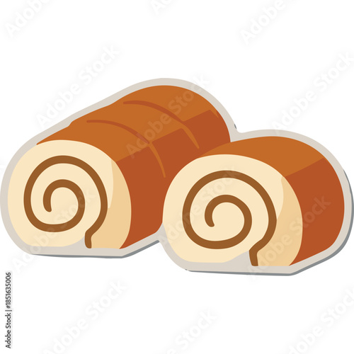 Simple Illustration of Two Swiss Roll Cakes