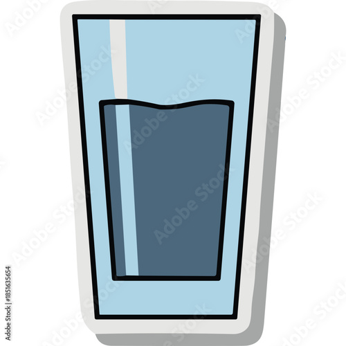 Simple Illustration of a Glass of Water