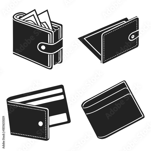 Collection of wallet illustrations