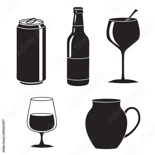 Various drink containers