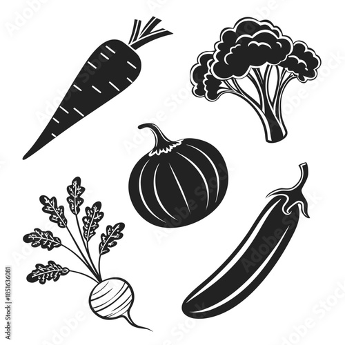 Assorted vegetables illustration