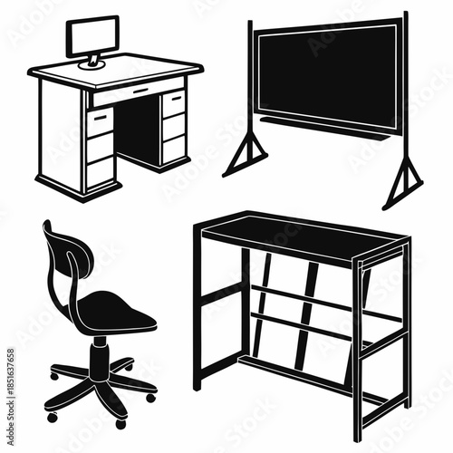 Office furniture setup