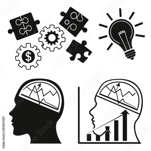 Conceptual illustration of innovation and thought processes