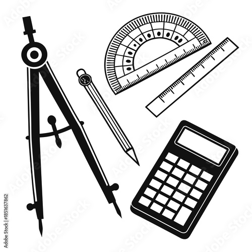 Drawing tools illustration