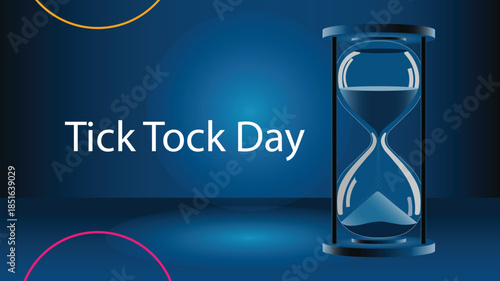 Tick Tock Day Countdown with Clock and Deadline Theme