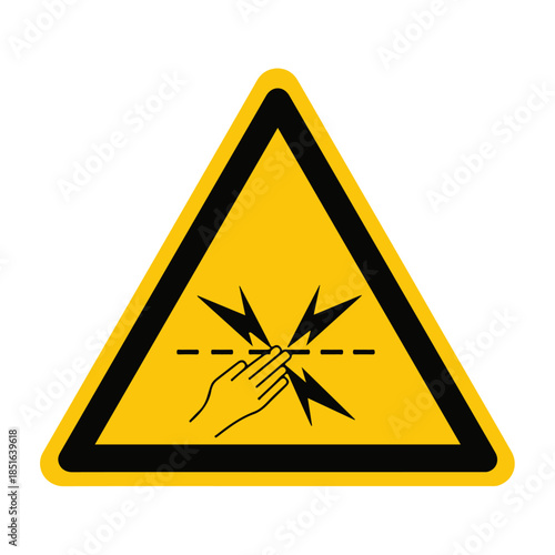 Warning Electric Fencing Symbol Sign, Vector Illustration, Isolate on White Background