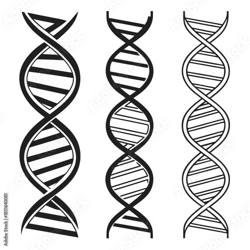 Triple helix dna illustration