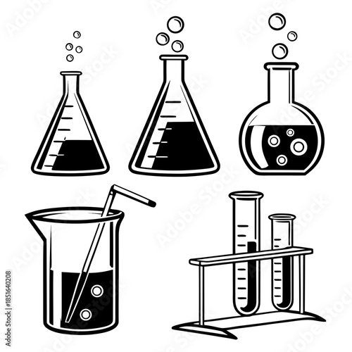 Laboratory glassware illustration
