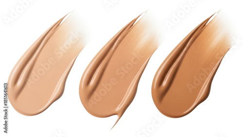 Canvastavla Three foundation swatches PNG isolated on transparent background, makeup base to