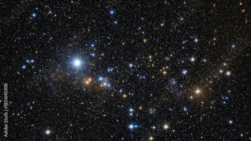 Star cluster with numerous bright stars