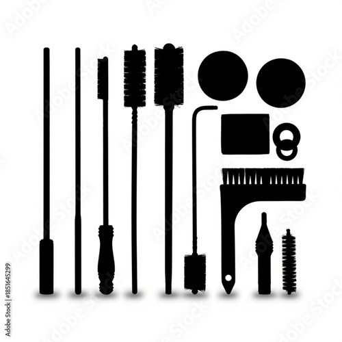 Collection of various electronic and precision cleaning tools