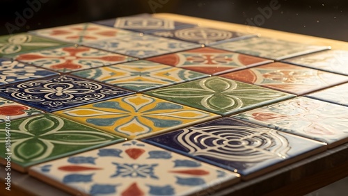 Colorful Decorative Tiles - A Mosaic of Art and Design.
