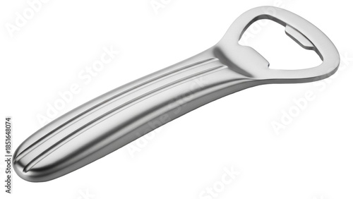 Tableau sur toile Sleek silver bottle opener isolated PNG on transparent background, modern bar to