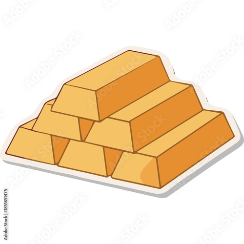 Stacked Gold Bars Icon