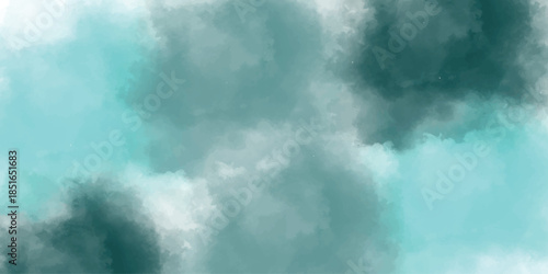 A dramatic summer cloudscape features white clouds drifting across a bright blue sky as dark storm weather shifts the natural light into an abstract heaven of wind and air