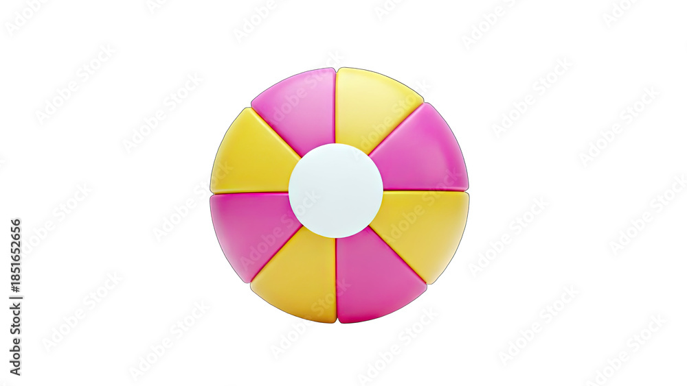 Fototapeta premium Colorful Beach Ball Isolated on White Background