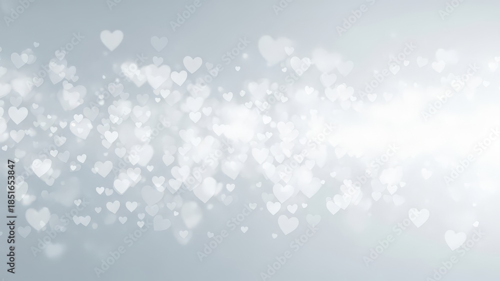 Fototapeta premium Floating hearts in soft light