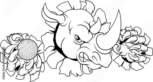 A Rhino Rhinoceros mean tou...