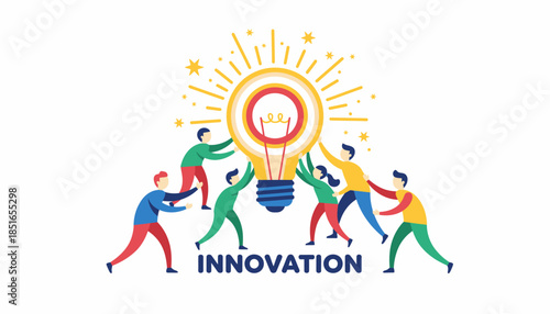 Bright Idea: Teamwork and Collaboration Sparking Business Innovation.