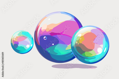 abstract colorful background with bubbles