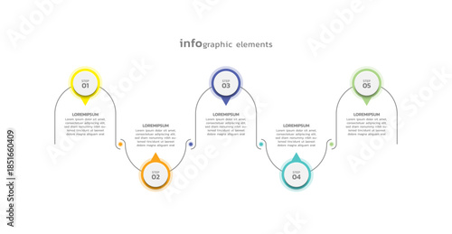 Vector infographic business template colorful design