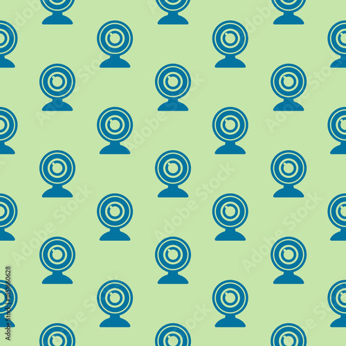 Web cam seamless pattern isolated on color background