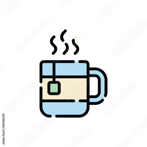 Steaming Tea Mug Vector Icon