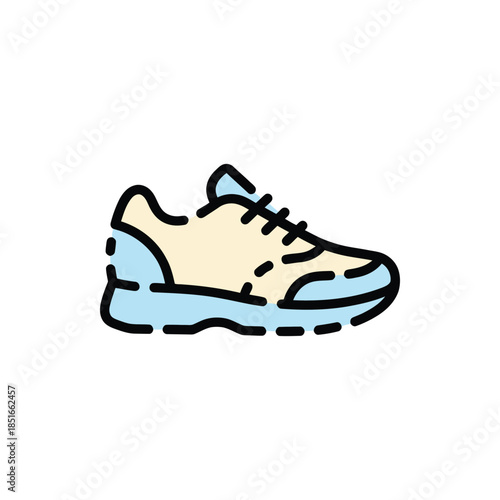 Running Sneaker Shoe Vector Icon