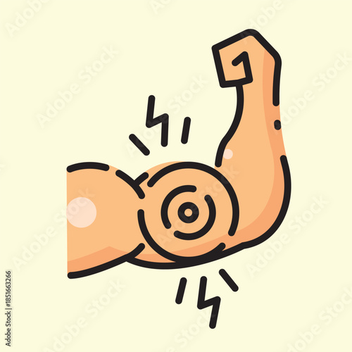 Fill Icon of an Disease muscle pain