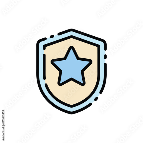 Star Badge Shield Icon