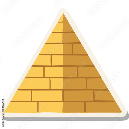 Stylized Egyptian Pyramid Sticker Icon