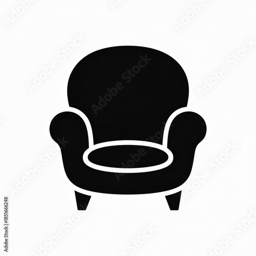 Comfortable armchair silhouette