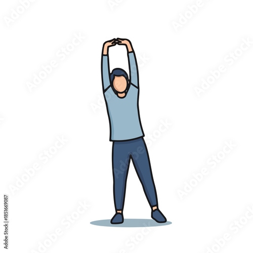 A person is stretching