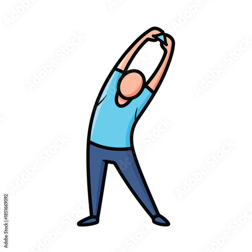 A person is stretching