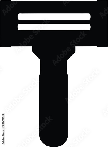 dermaplaning tool silhouette vector illustration on transparent background