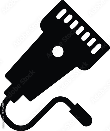 electric epilator silhouette vector illustration on transparent background