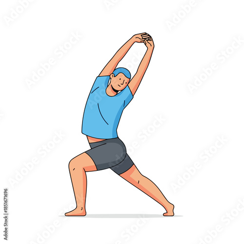 A person is stretching